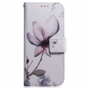 Flip Case Für Samsung Galaxy S23 Ultra 5G Pinke Blume