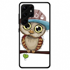 Handyhülle Für Samsung Galaxy S23 Ultra 5G Bad Owl Gehärtetes Glas