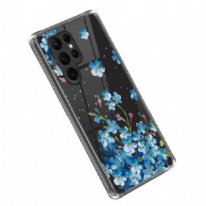 Hülle Für Samsung Galaxy S23 Ultra 5G Blaue Blumen