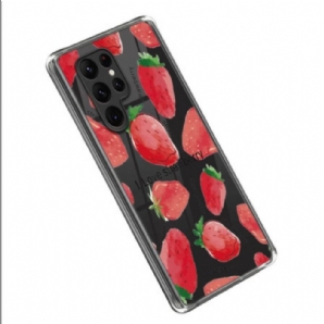 Hülle Für Samsung Galaxy S23 Ultra 5G Erdbeeren