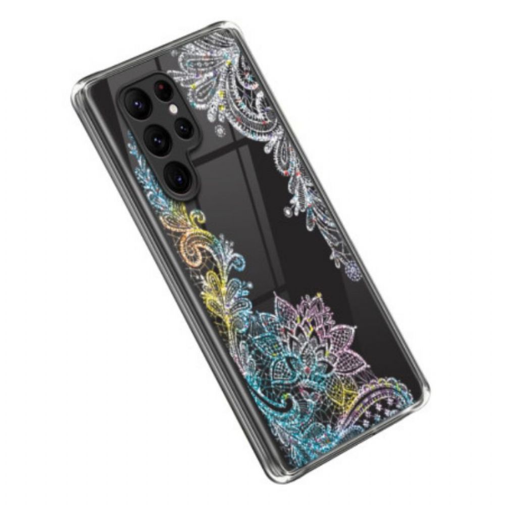 Hülle Für Samsung Galaxy S23 Ultra 5G Nahtloses Spitzen-mandala