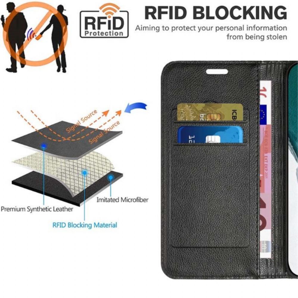 Schutzhülle Für Samsung Galaxy S23 Ultra 5G Flip Case Rfid-diamanten