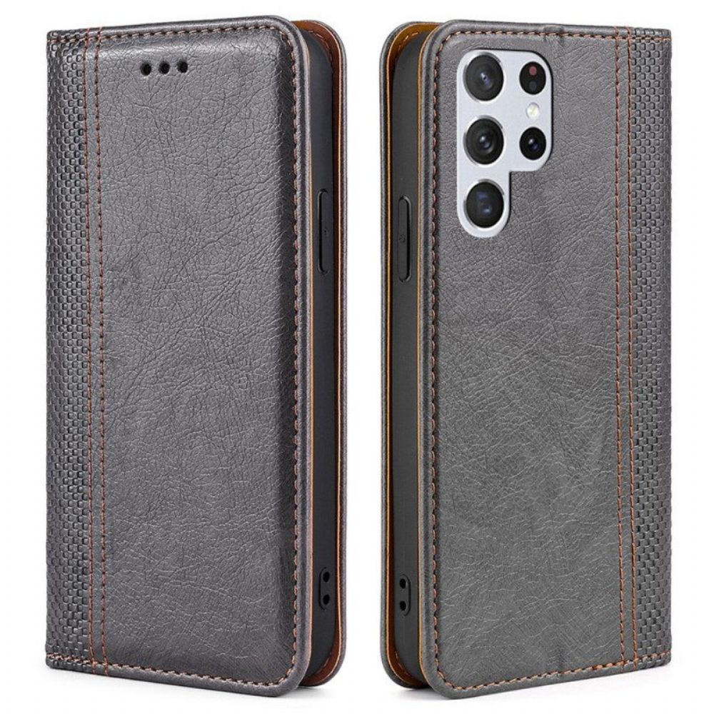 Schutzhülle Für Samsung Galaxy S23 Ultra 5G Flip Case Vintage-stil