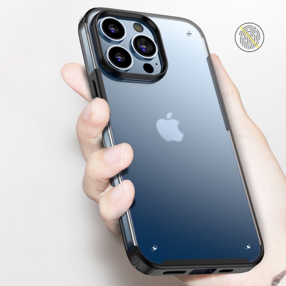 Handyhülle Für iPhone 14 Pro Max Durchscheinende Silikonkanten