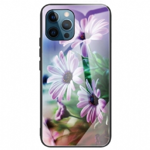 Hülle Für iPhone 14 Pro Max Blumen Aus Gehärtetem Glas