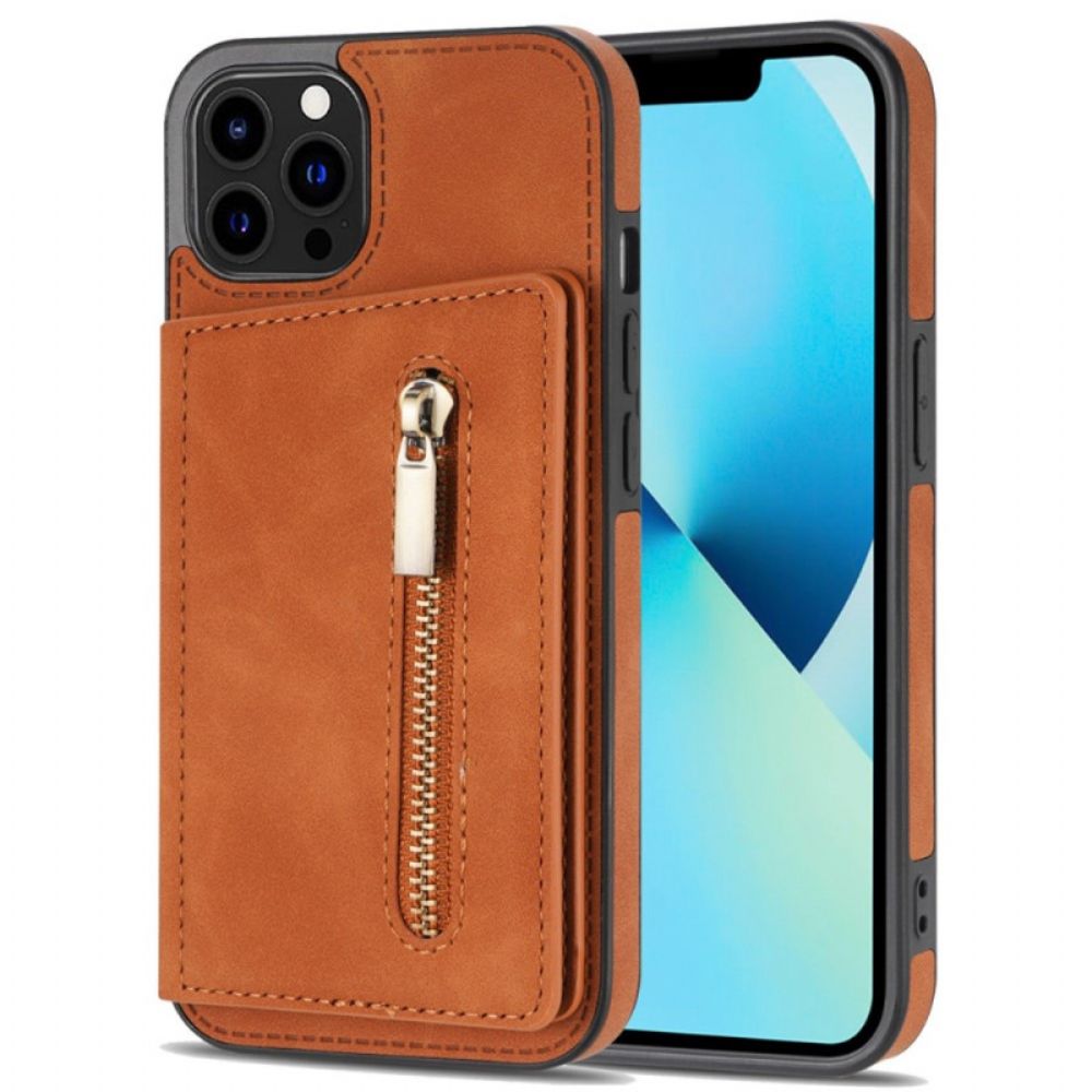 Hülle Für iPhone 14 Pro Max Geldbörse Hands Free Support Wallet