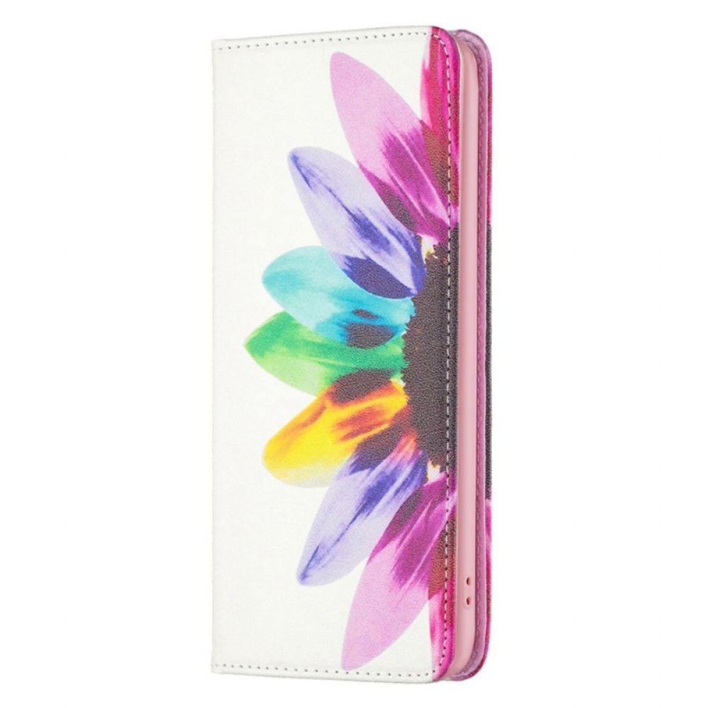 Schutzhülle Für iPhone 14 Pro Max Flip Case Aquarell Blume