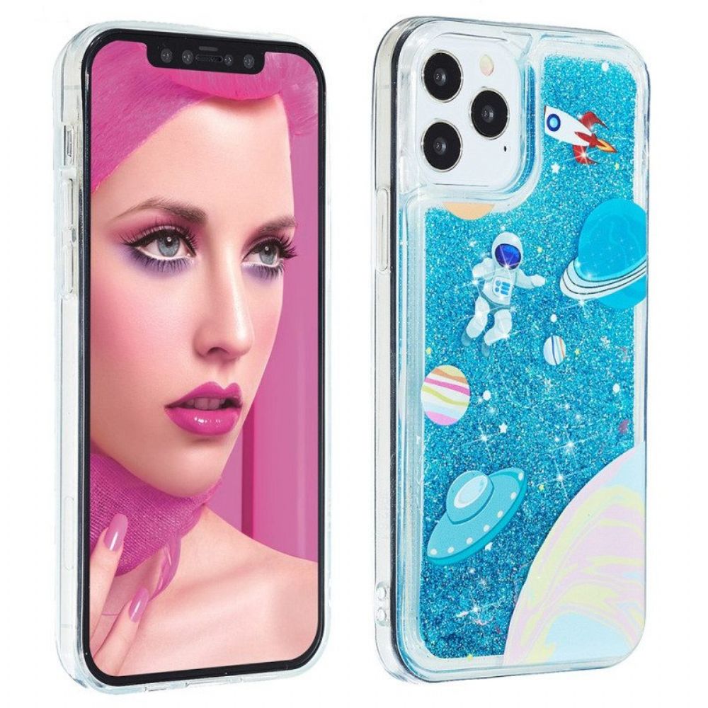 Handyhülle Für iPhone 15 Pro Weltraumglitter