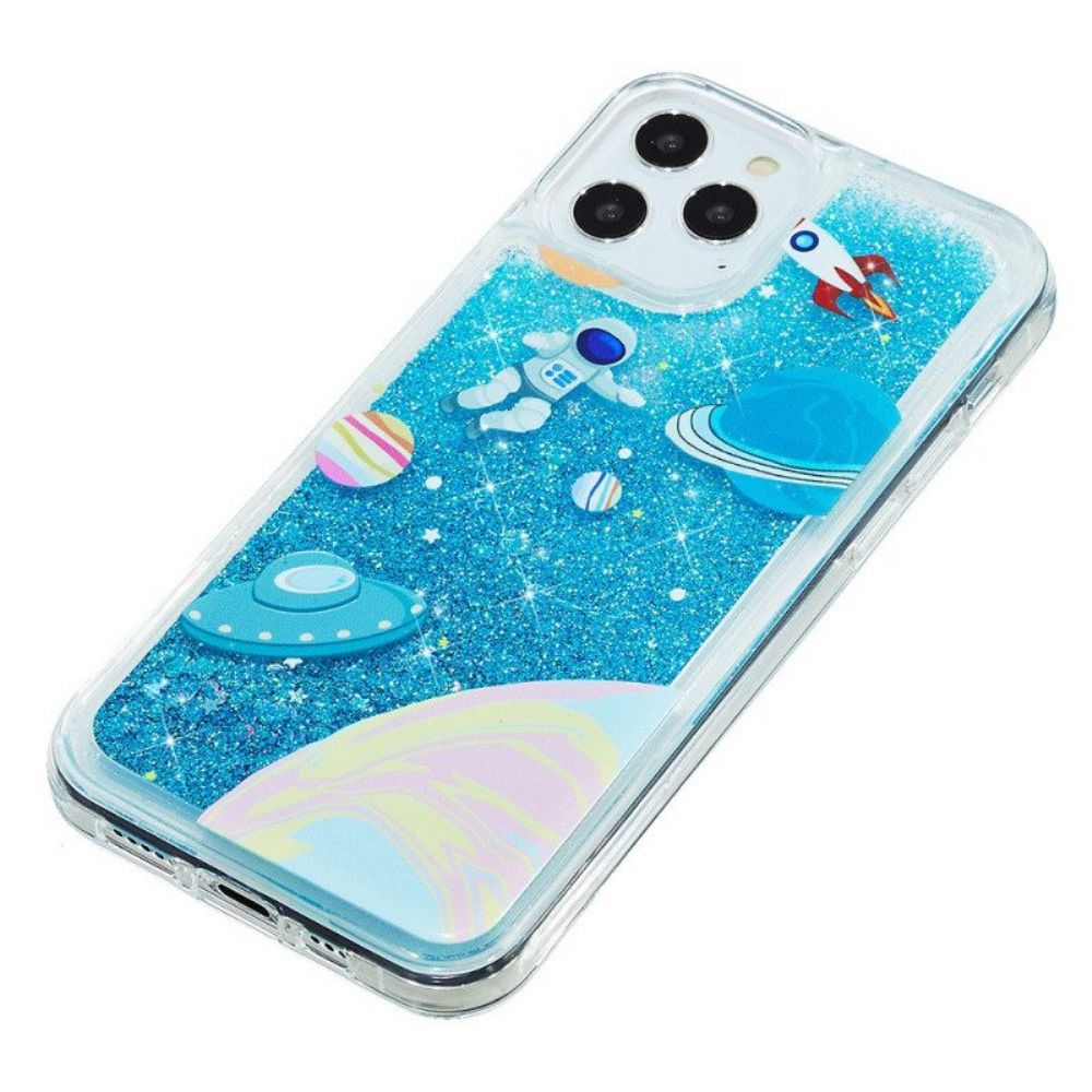 Handyhülle Für iPhone 15 Pro Weltraumglitter