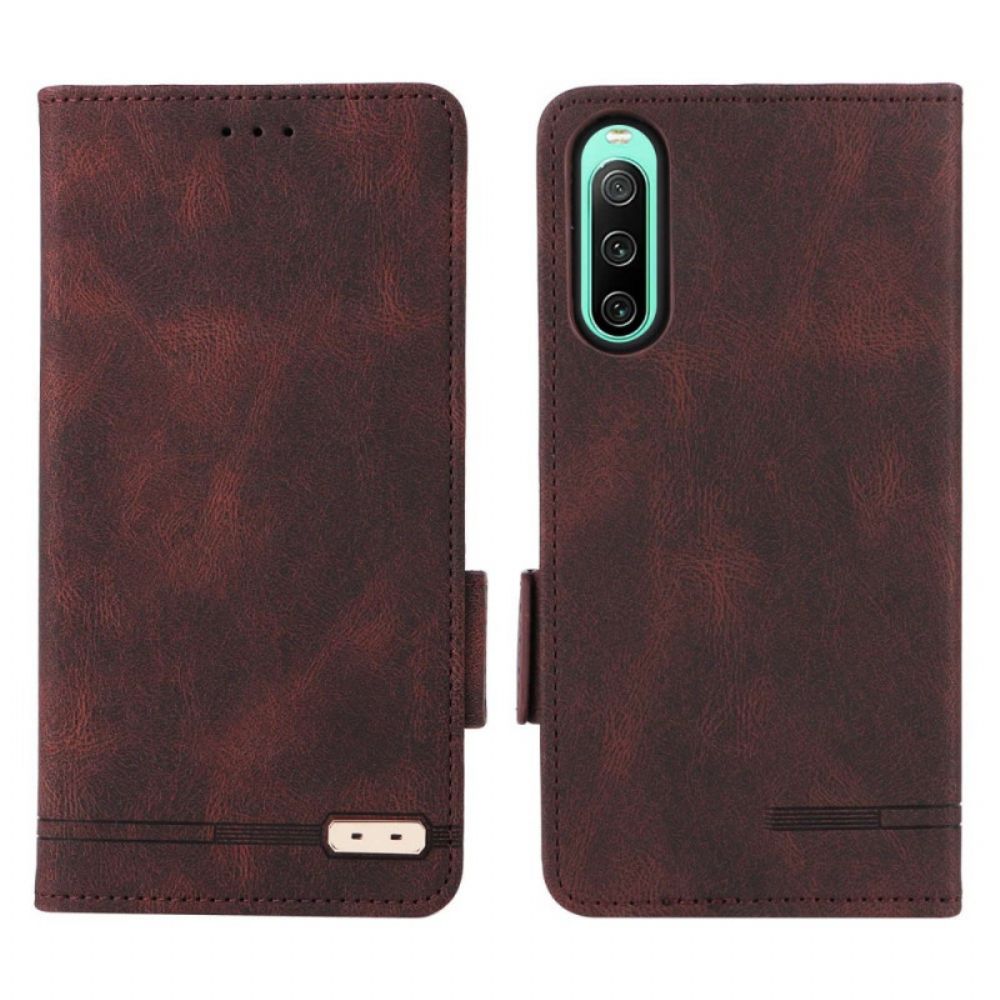 Flip Case Für Sony Xperia 10 IV Dezente Eleganz