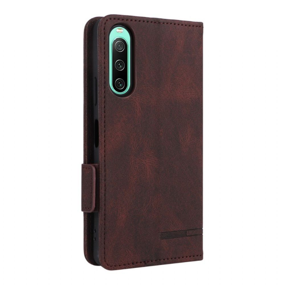 Flip Case Für Sony Xperia 10 IV Dezente Eleganz