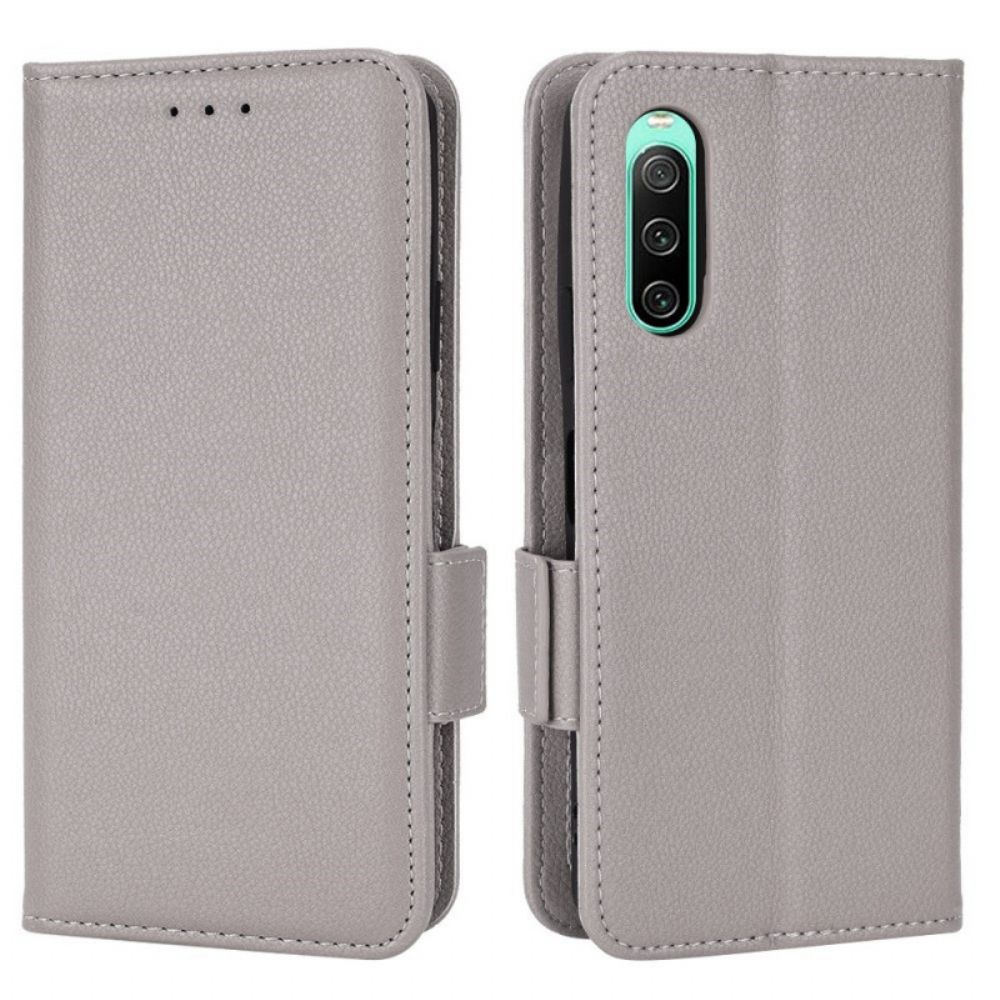 Flip Case Für Sony Xperia 10 IV Feinheit Doppelverschluss