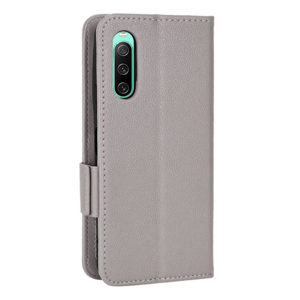 Flip Case Für Sony Xperia 10 IV Feinheit Doppelverschluss