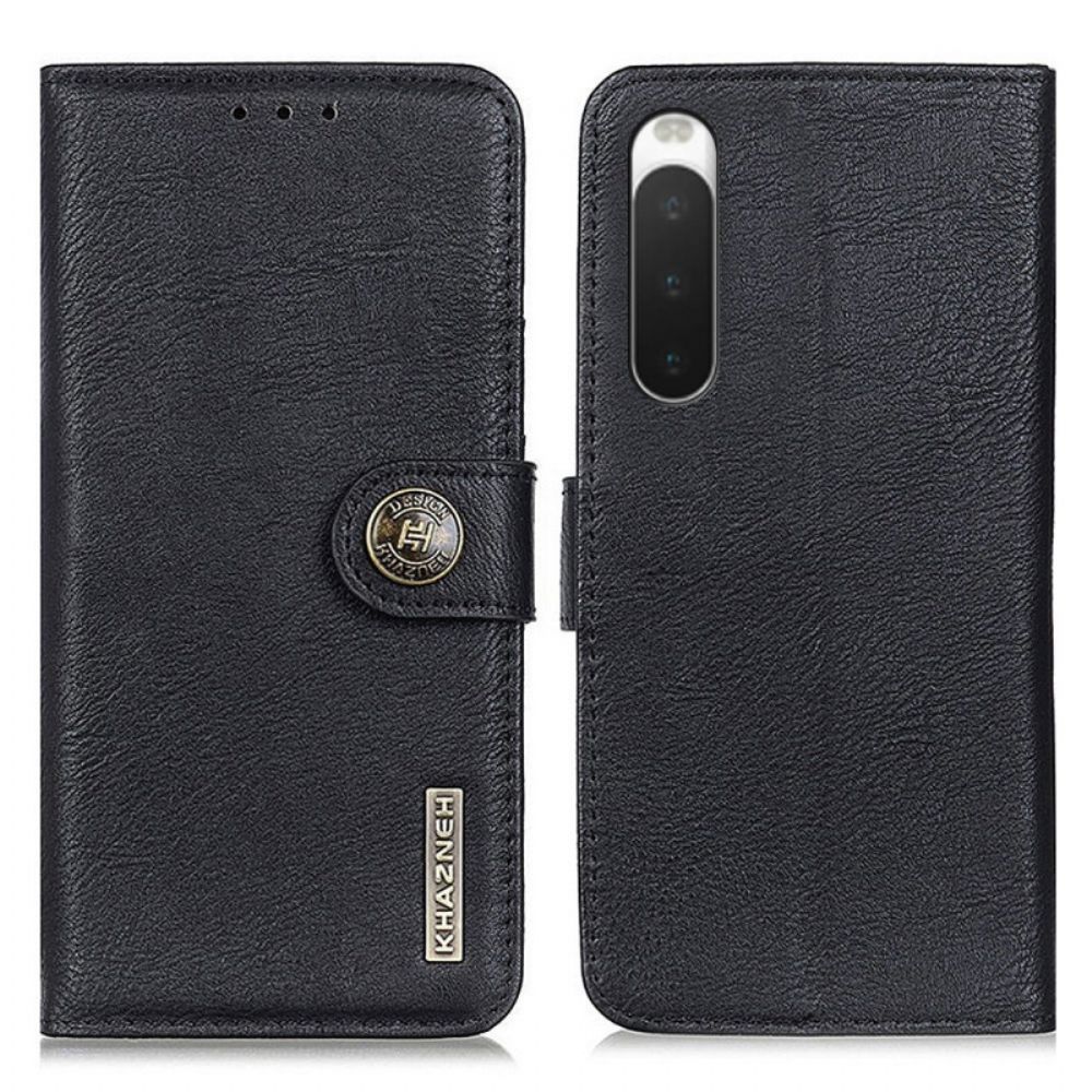 Flip Case Für Sony Xperia 10 IV Kunstleder Khazneh