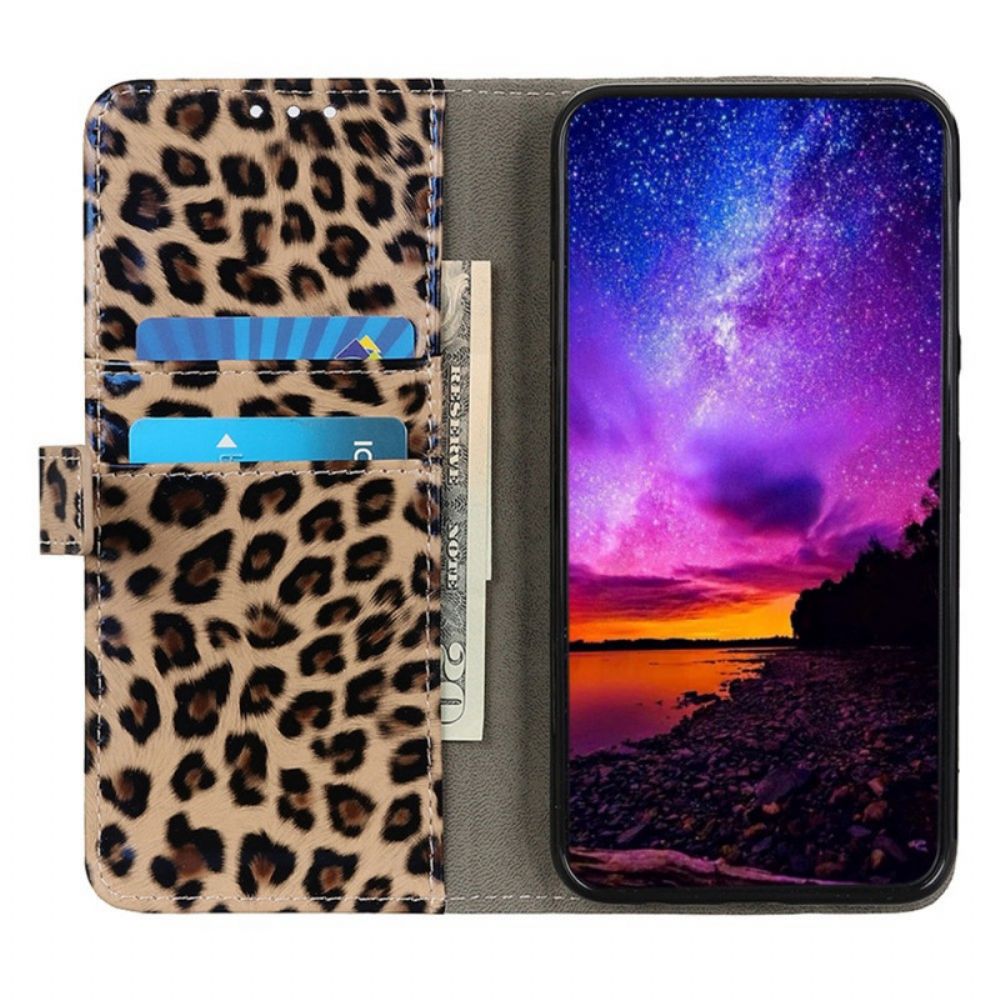 Flip Case Für Sony Xperia 10 IV Leopardenhaut-effekt