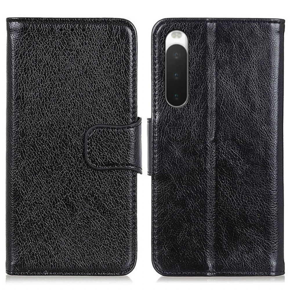 Flip Case Für Sony Xperia 10 IV Spaltnappaleder