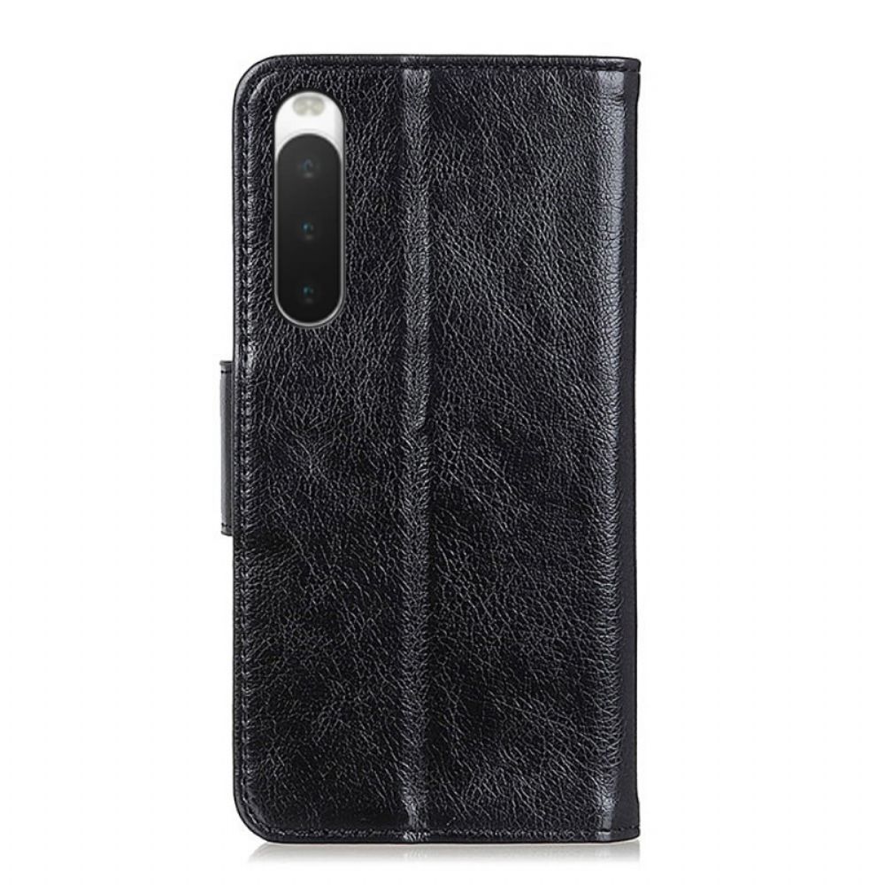 Flip Case Für Sony Xperia 10 IV Spaltnappaleder