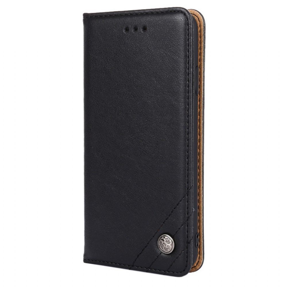 Schutzhülle Für Sony Xperia 10 IV Flip Case Kunstleder Zierniete