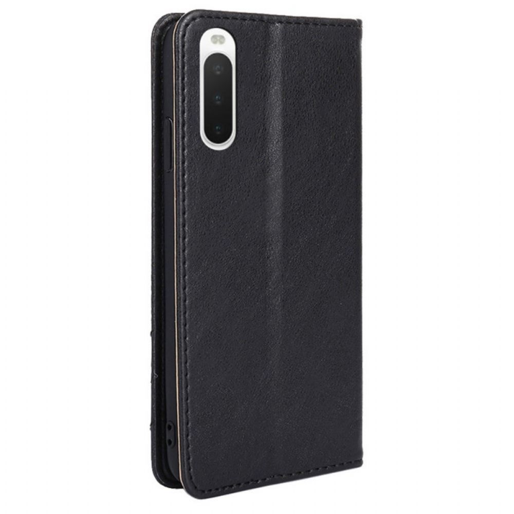 Schutzhülle Für Sony Xperia 10 IV Flip Case Kunstleder Zierniete