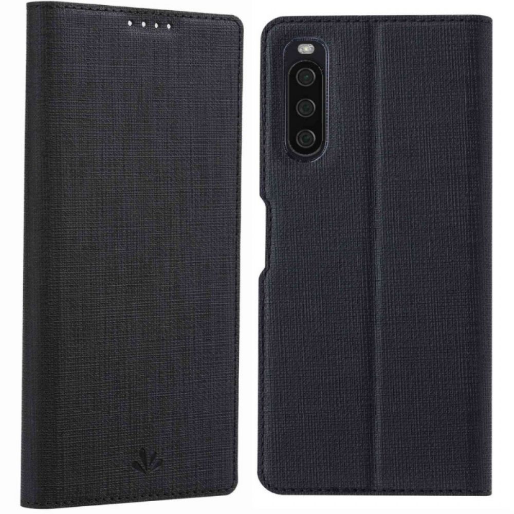 Schutzhülle Für Sony Xperia 10 IV Flip Case Vili Stoffstruktur