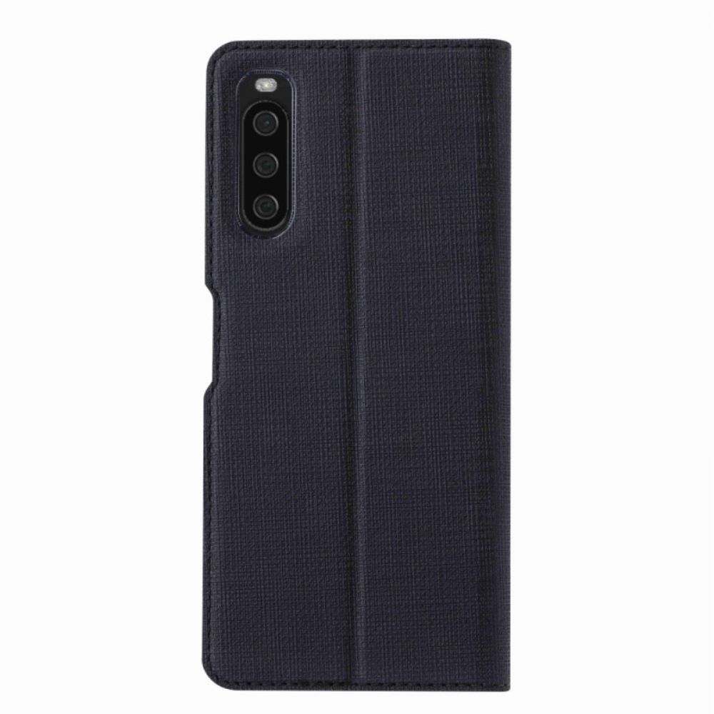 Schutzhülle Für Sony Xperia 10 IV Flip Case Vili Stoffstruktur