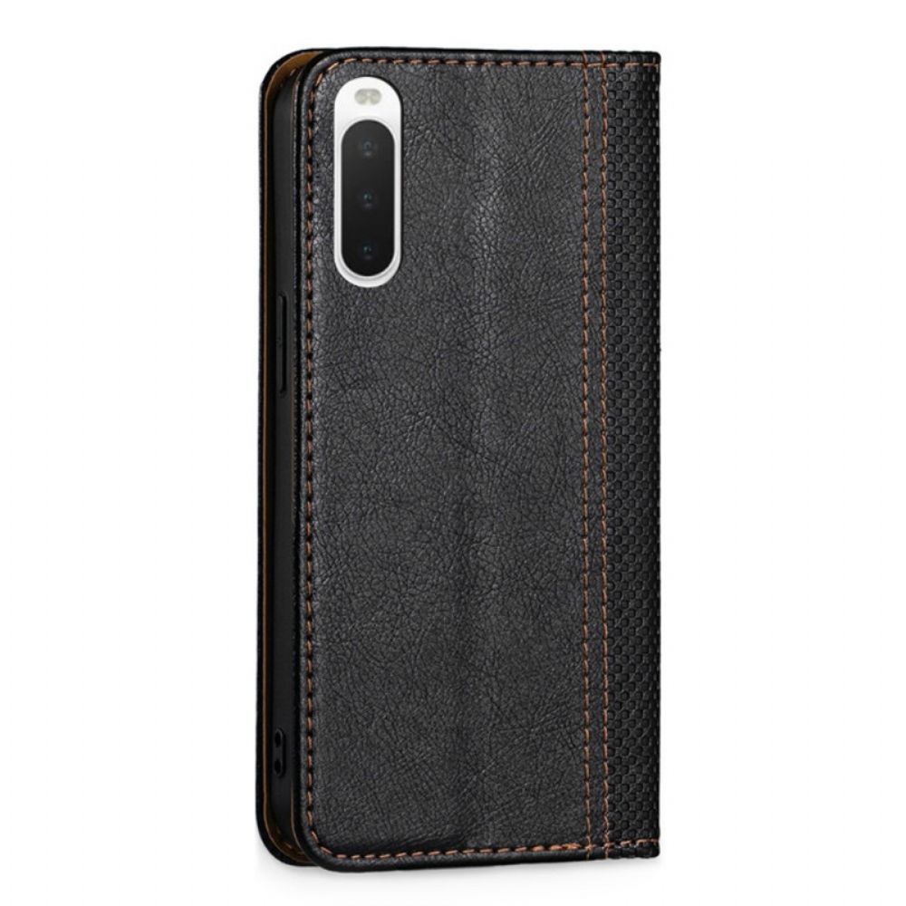 Schutzhülle Für Sony Xperia 10 IV Flip Case Vintage Kunstleder