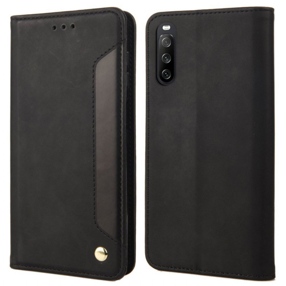 Schutzhülle Für Sony Xperia 10 IV Flip Case Zweifarbig