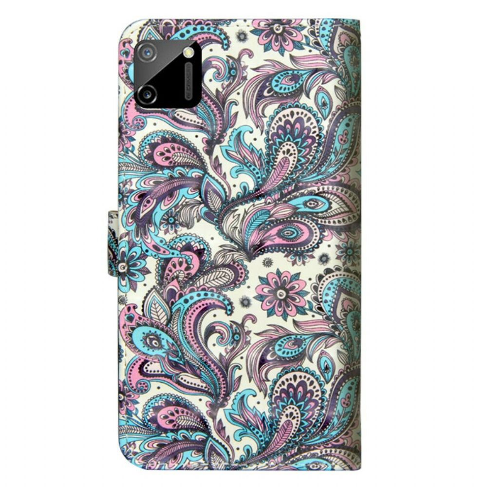 Flip Case Für Realme C11 Blumenmuster