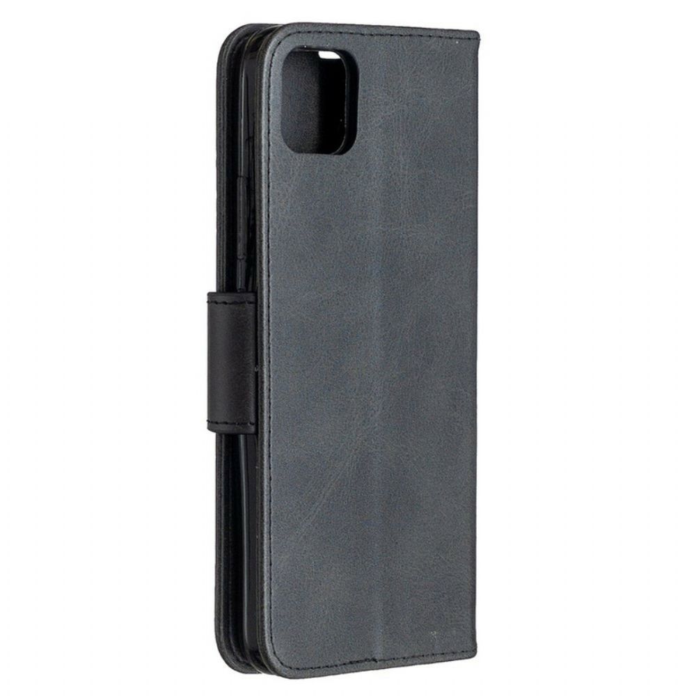 Flip Case Für Realme C11 Flip Case Glatte Schräge Klappe