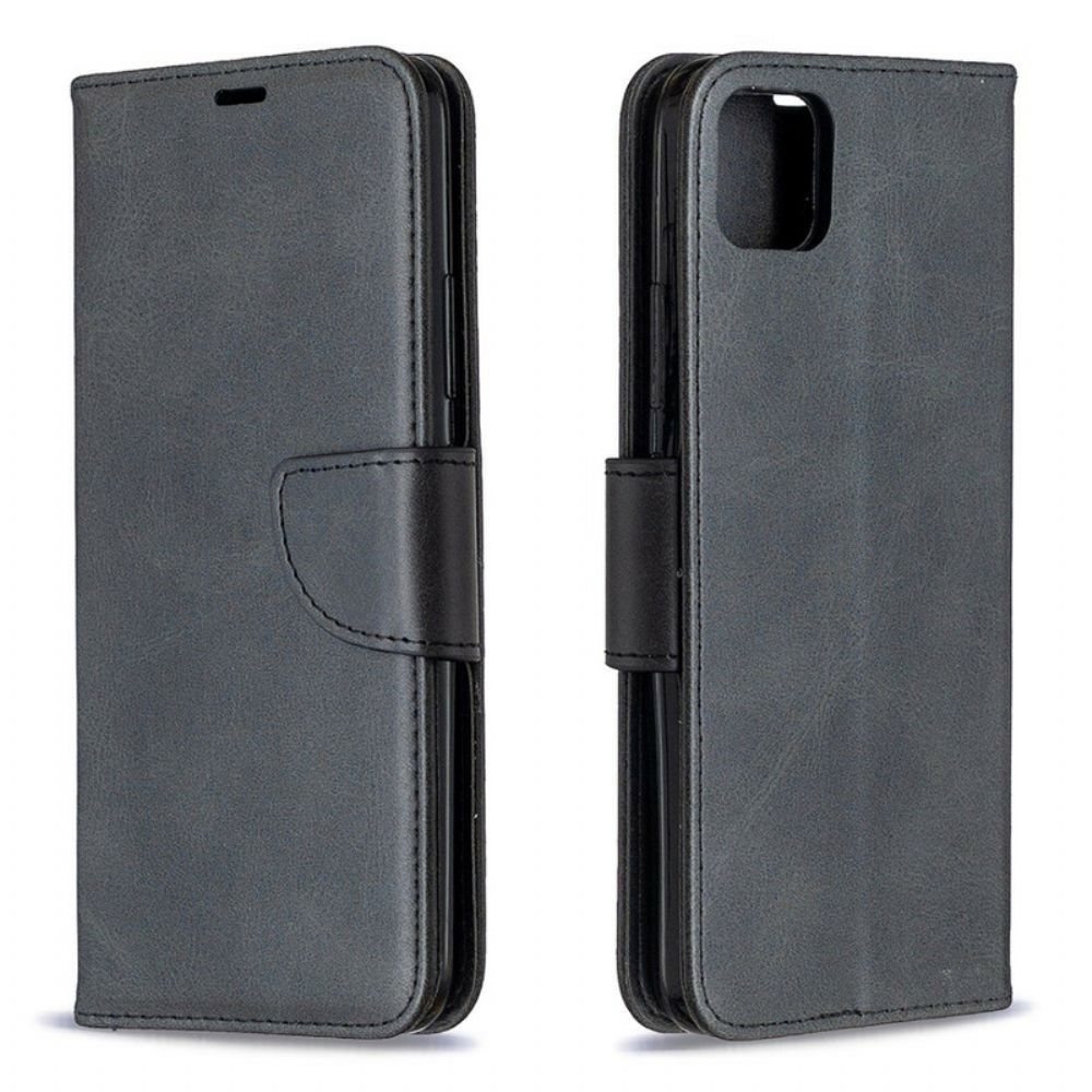 Flip Case Für Realme C11 Flip Case Glatte Schräge Klappe