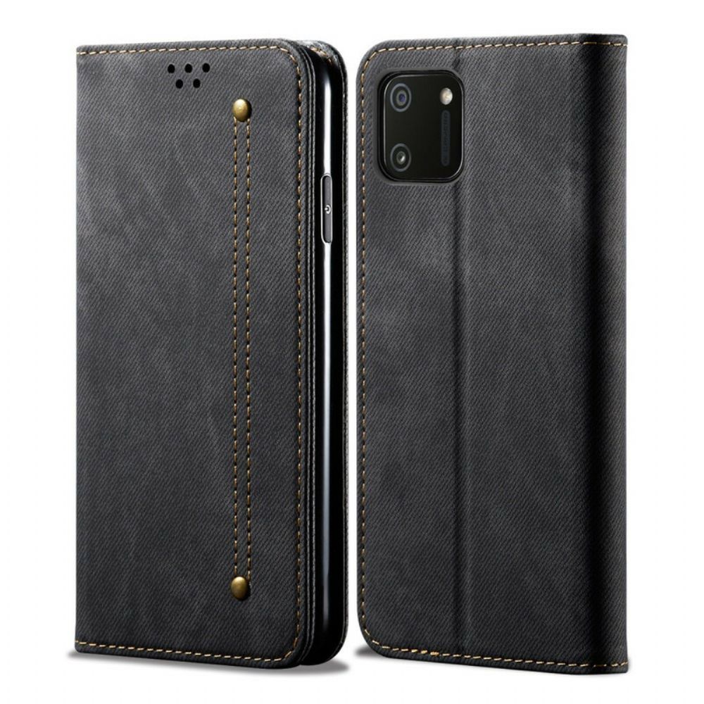 Schutzhülle Für Realme C11 Flip Case Jeans-textur Aus Lederimitat