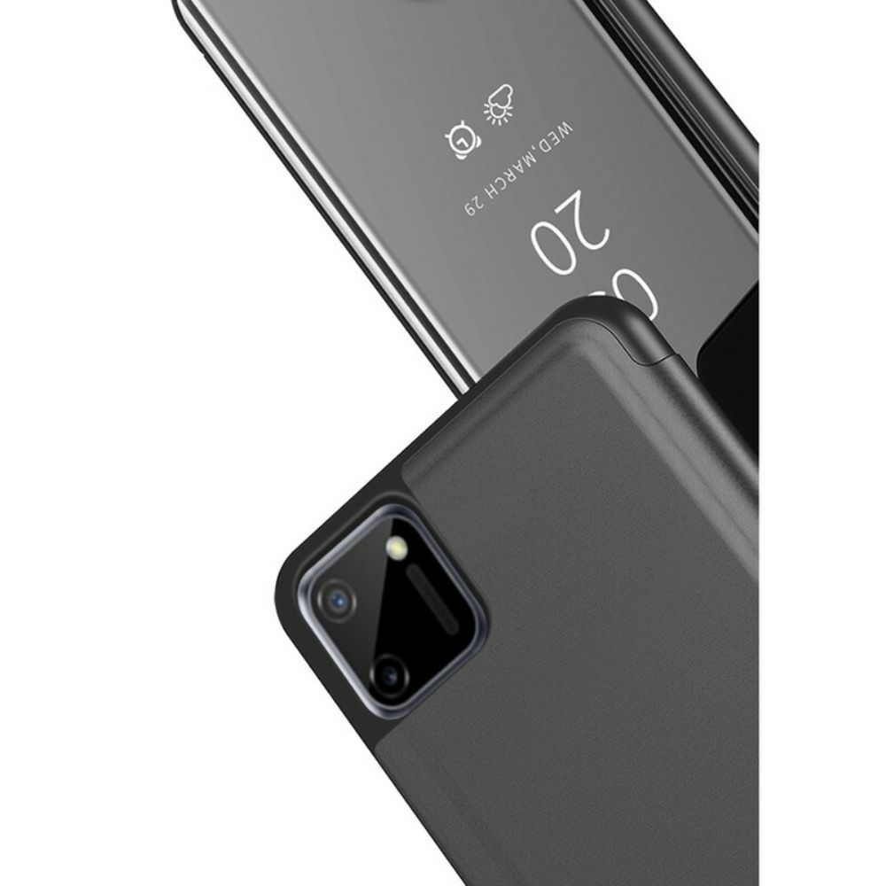 Schutzhülle Für Realme C11 Spiegel Und Kunstleder