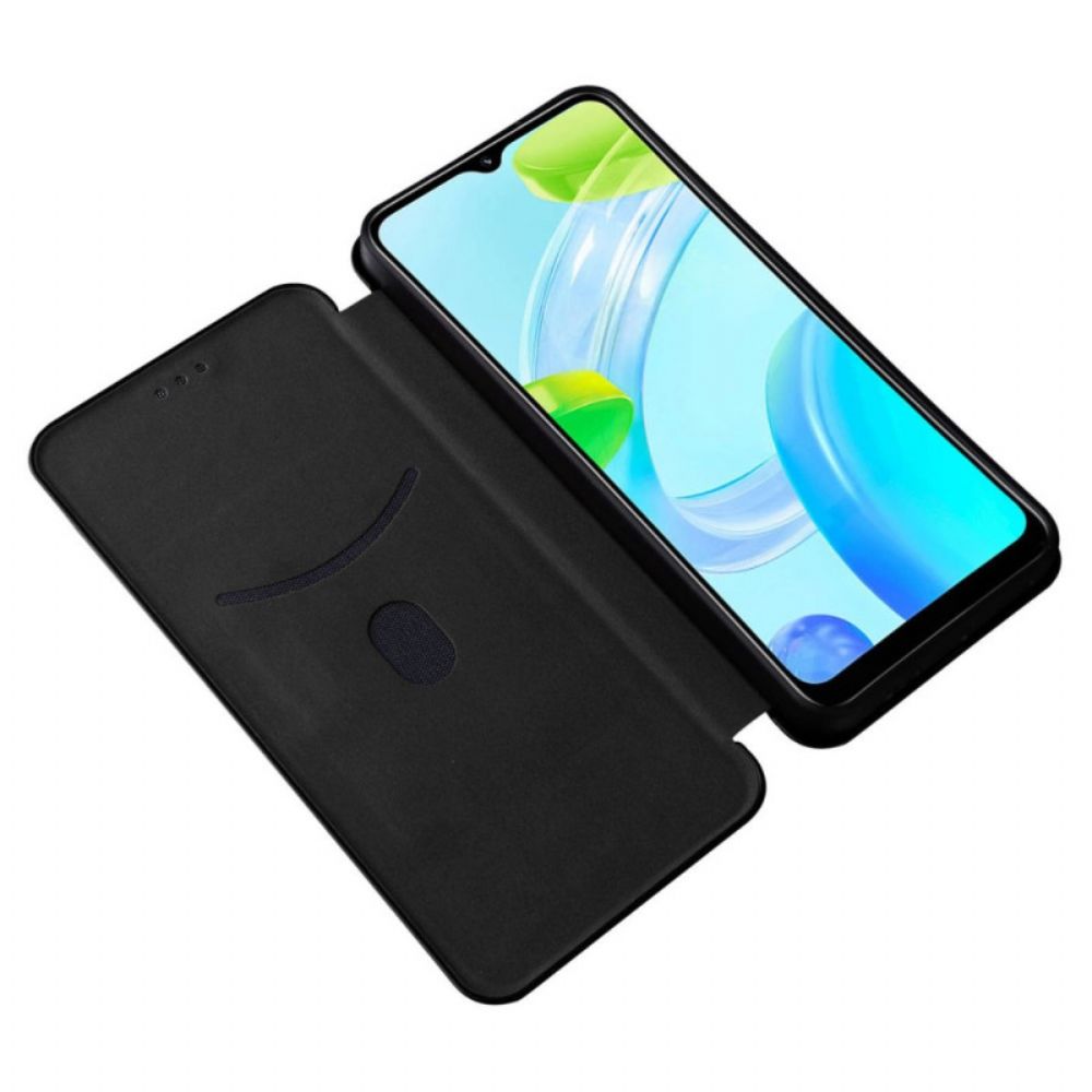 Schutzhülle Für Realme C30 Flip Case Kohlefaser-ring-stütze