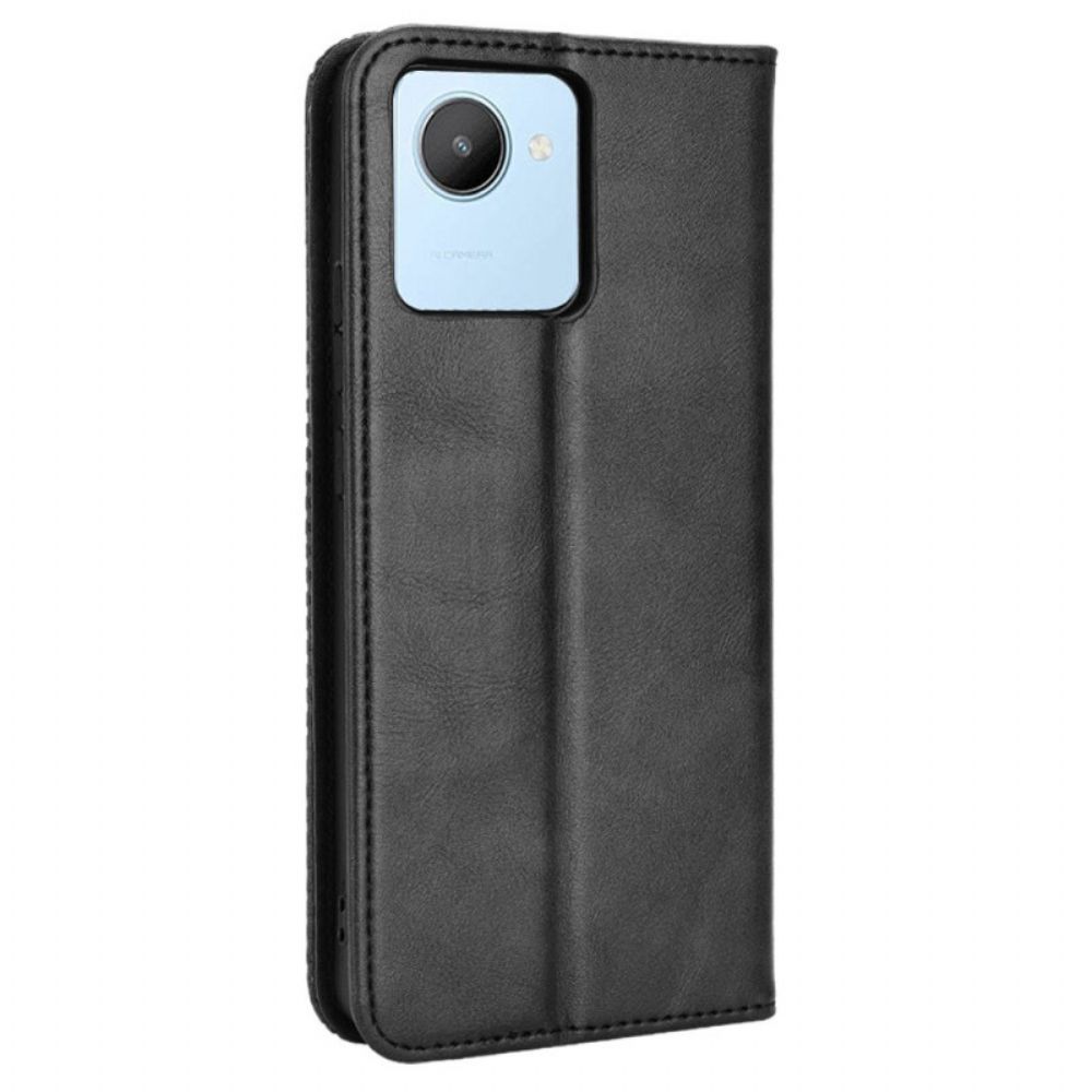 Schutzhülle Für Realme C30 Flip Case Vintage-stil