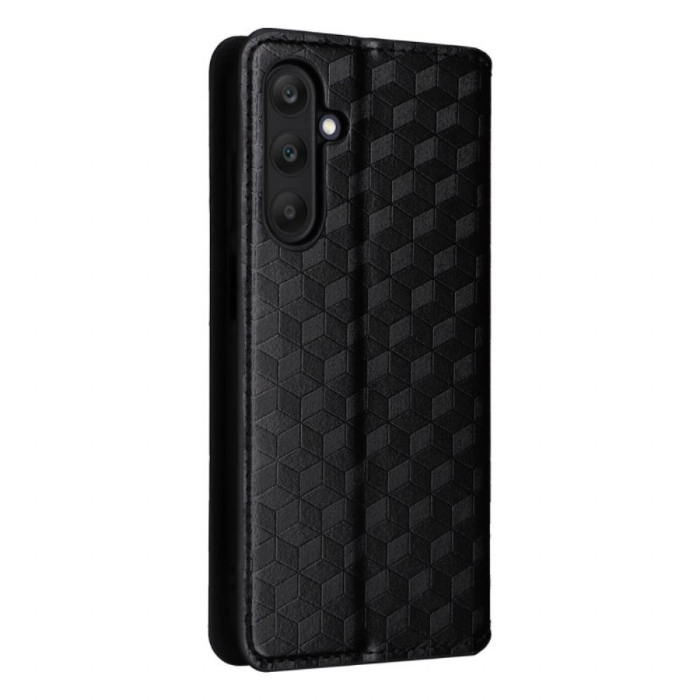 Flip Case Samsung Galaxy M55 5g Handyhülle Rautenmuster