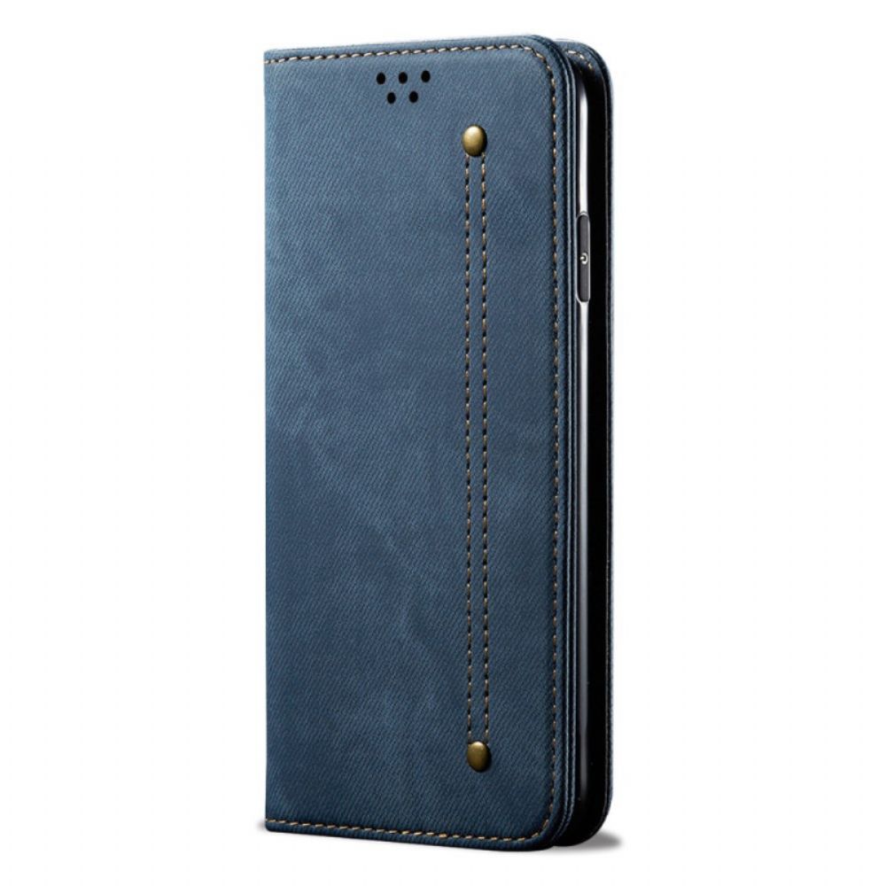 Flip Case Samsung Galaxy M55 5g Jeansstoff