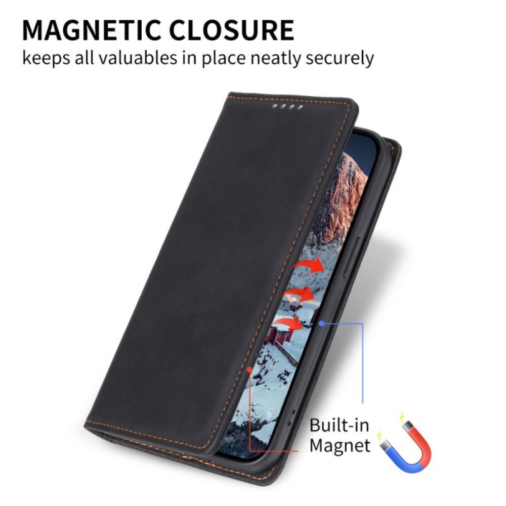 Flip Case Samsung Galaxy M55 5g Rfid-blockierung Und Magnetverschluss