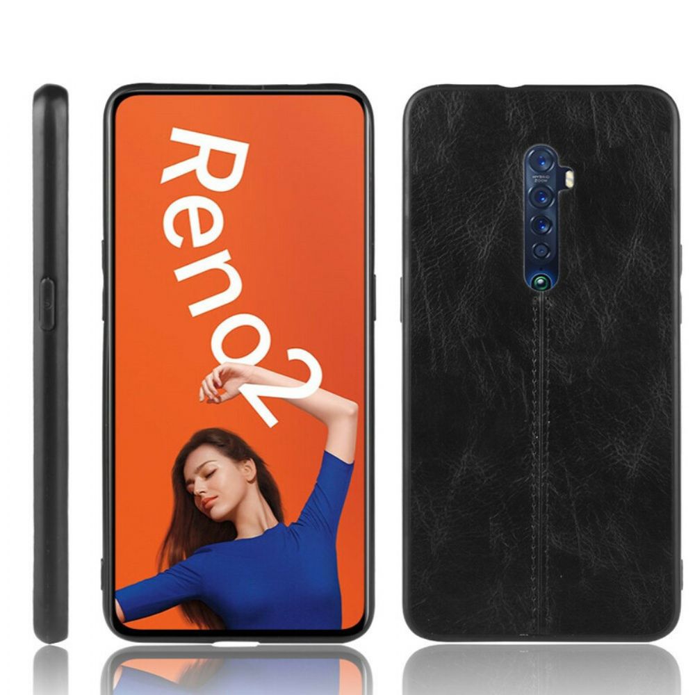 Handyhülle Für Oppo Reno 2 Style Ledernähte