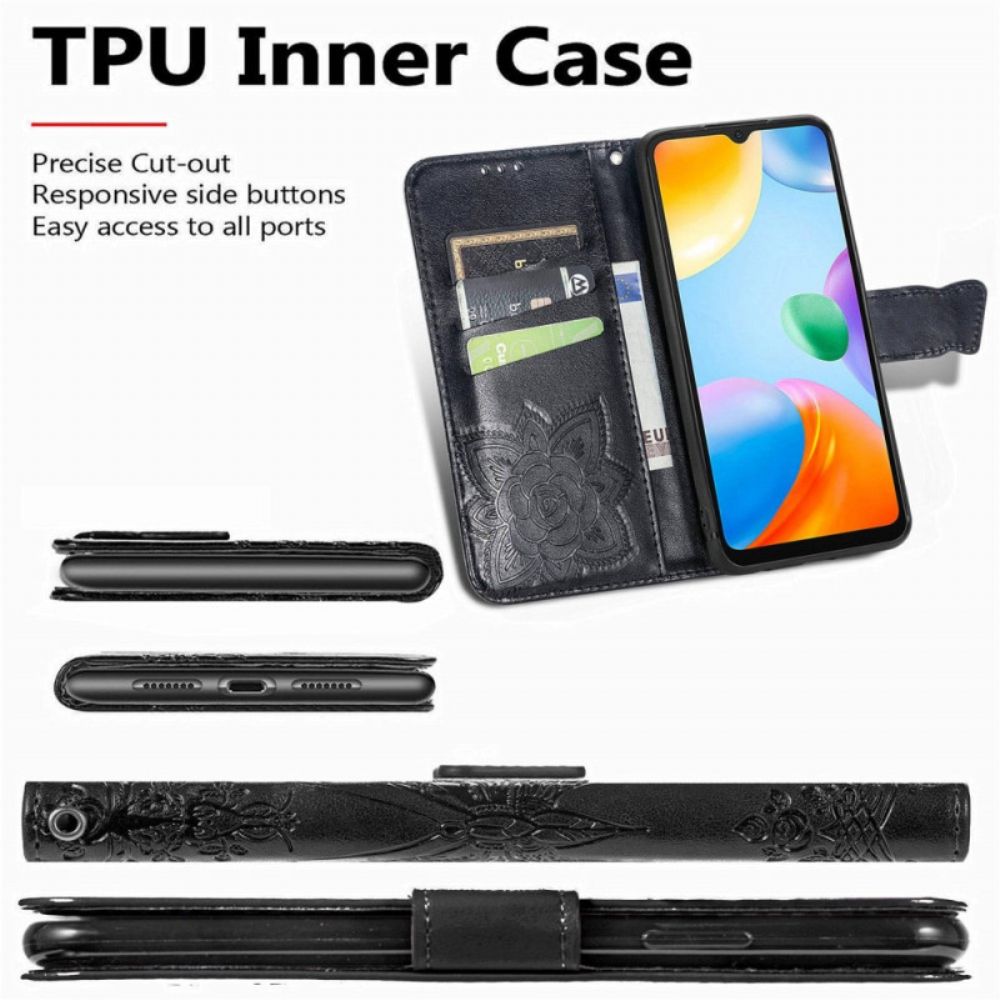 Flip Case Für Xiaomi Redmi 10C Barocker Schmetterling