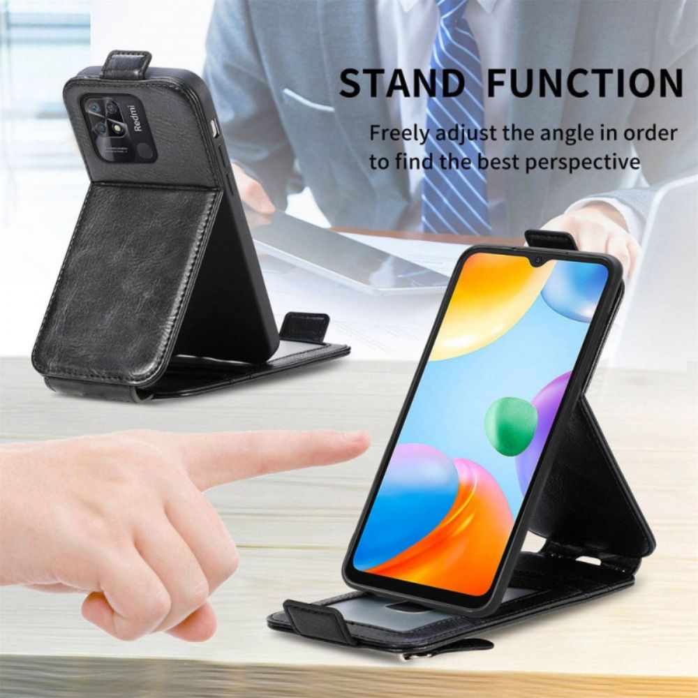 Flip Case Für Xiaomi Redmi 10C Brieftasche Flip Case Vertikal Mit Brieftasche