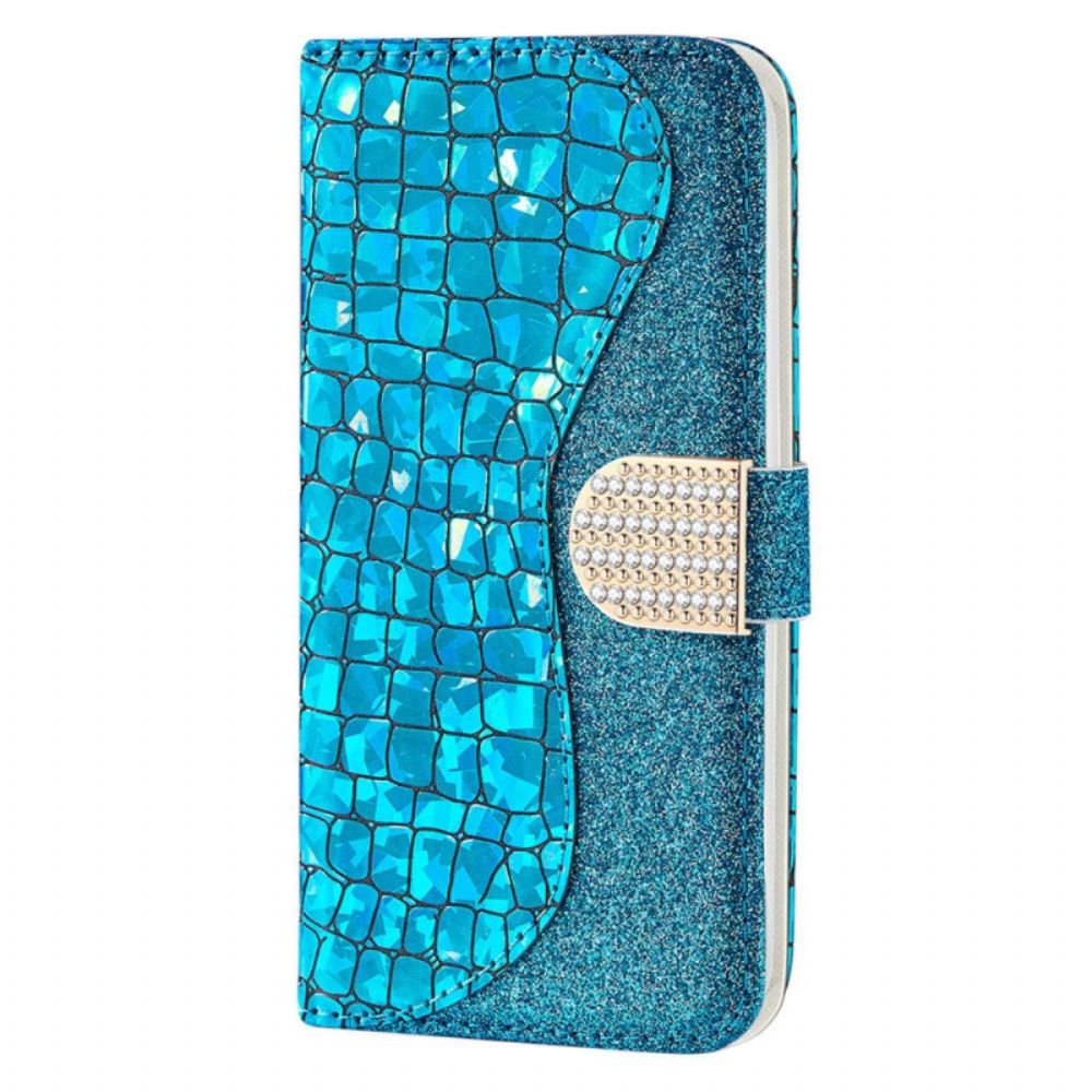 Flip Case Für Xiaomi Redmi 10C Croc-diamanten