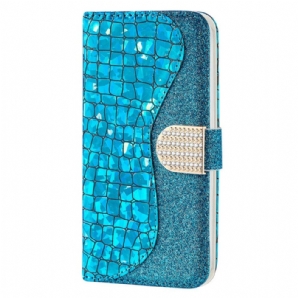 Flip Case Für Xiaomi Redmi 10C Croc-diamanten