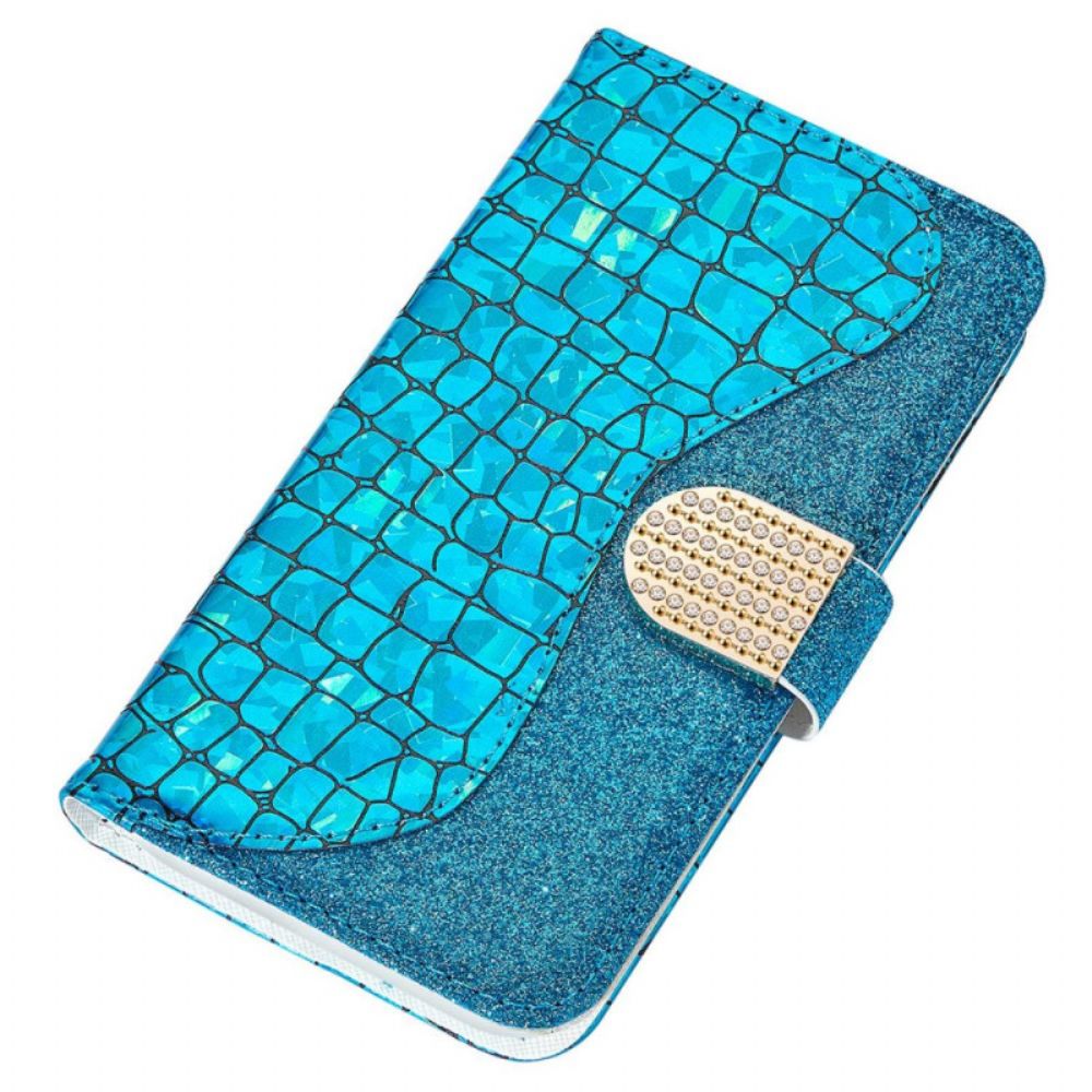 Flip Case Für Xiaomi Redmi 10C Croc-diamanten