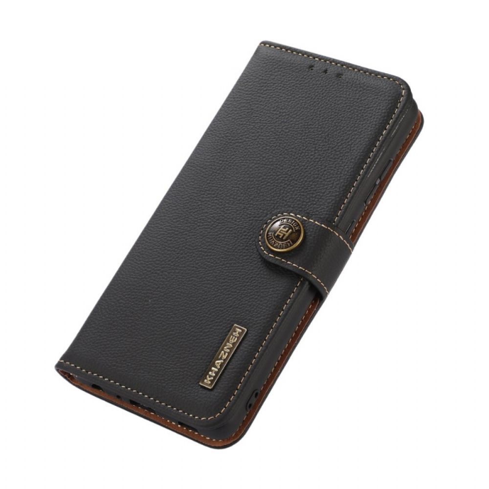 Flip Case Für Xiaomi Redmi 10C Echtes Leder Khazneh Rfid