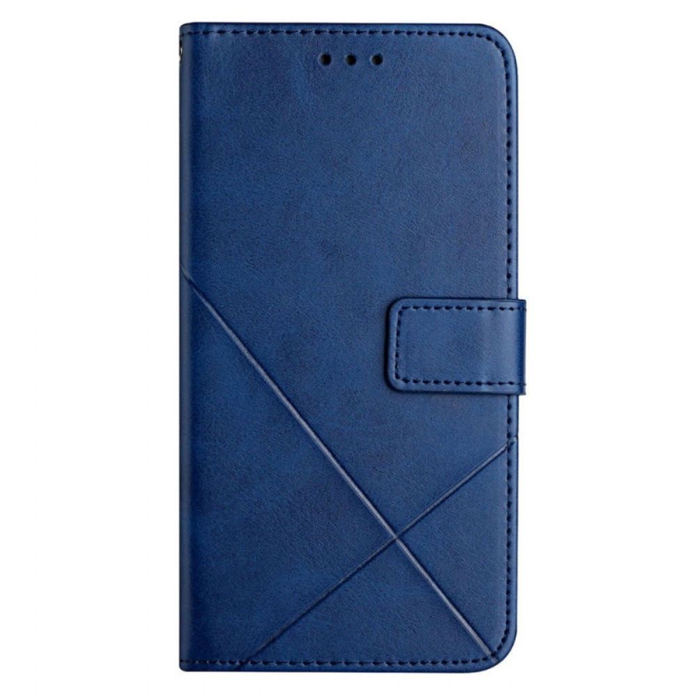 Flip Case Für Xiaomi Redmi 10C Geo X Design Lederstil