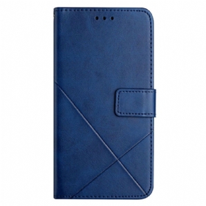 Flip Case Für Xiaomi Redmi 10C Geo X Design Lederstil