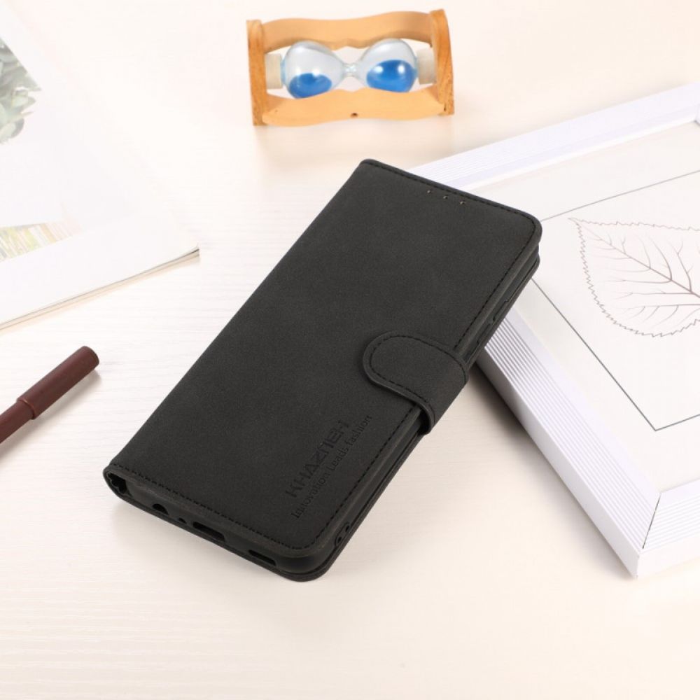 Flip Case Für Xiaomi Redmi 10C Khazneh Modischer Ledereffekt