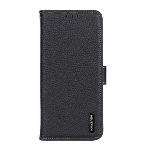 Flip Case Für Xiaomi Redmi 10C Litschi Khazneh Leder