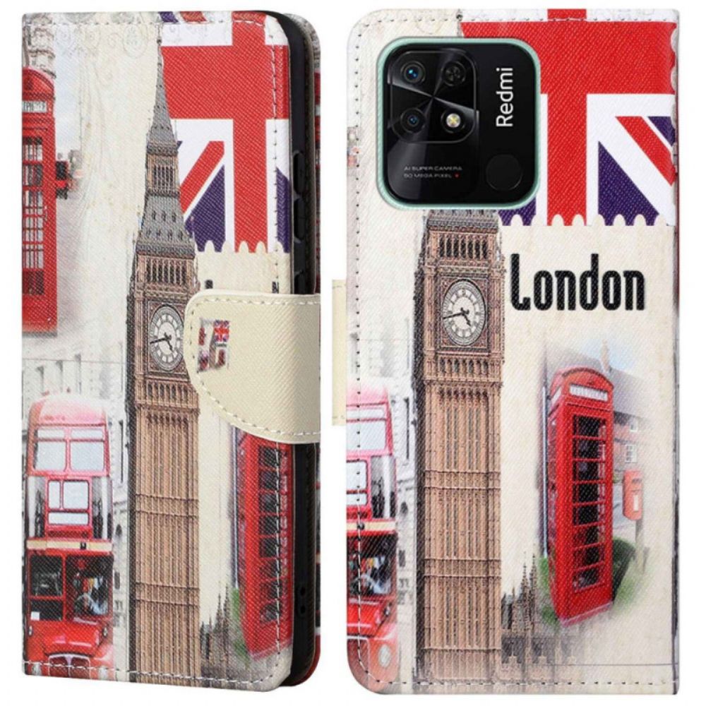 Flip Case Für Xiaomi Redmi 10C Londoner Leben