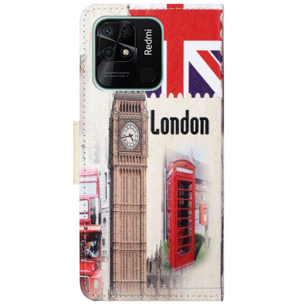 Flip Case Für Xiaomi Redmi 10C Londoner Leben